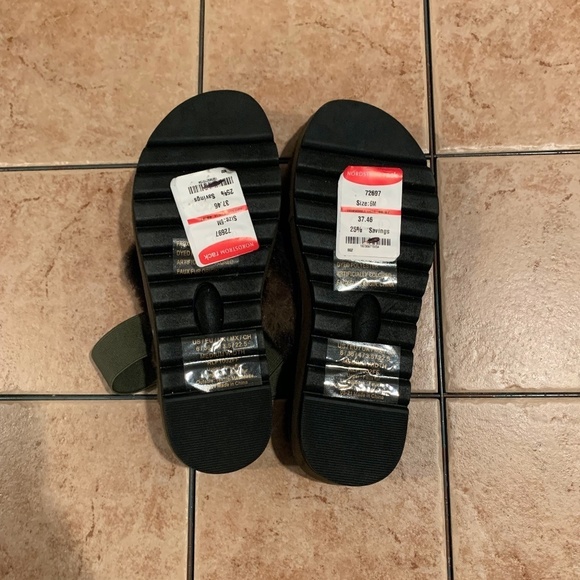 Reaction Kenneth Cole Radiate Cozy Slingback Wedge Clogs Olive Camo size 6 - Picture 6 of 8